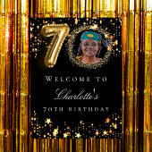 Poster Black or 70e photo anniversaire fête bienvenue