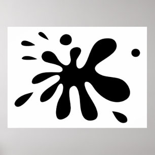 Poster Black Paint Splat