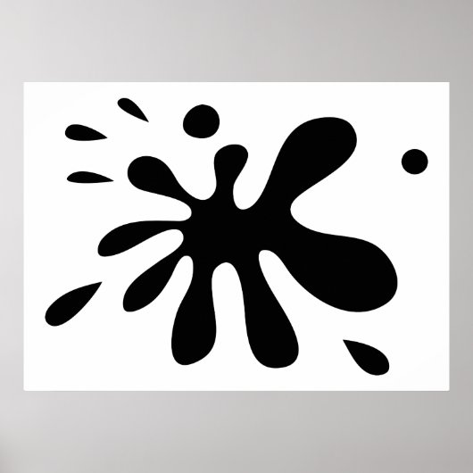 Poster Black Paint Splat (Devant)