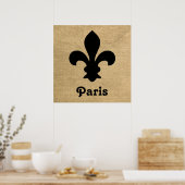Poster Black Parisien Moods Fleur de Lys (Cuisine)