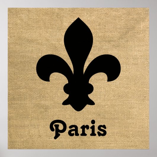 Poster Black Parisien Moods Fleur de Lys (Devant)