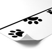 Poster Black Paw Prints Professional Pet Sitter Services (Coin)