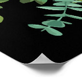 Poster Black & Peach Mariage Floral moderne (Coin)