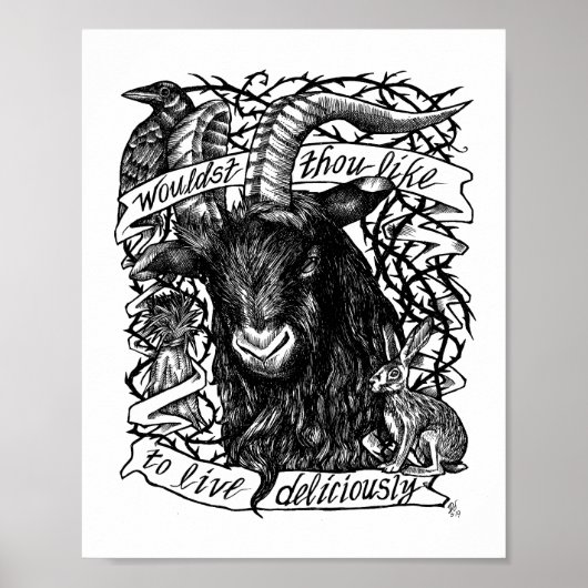 Poster Black Phillip "Live Delicio" (Devant)
