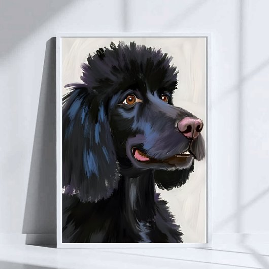 Poster Black Poodle | Dog Watercolor Pet