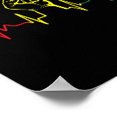 Poster Black Power Fist Heartbeat African American Pride (Coin)