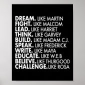 Poster Black Power Leaders noirs historiques Africains No (Devant)