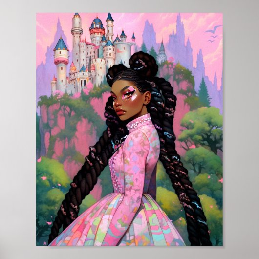 Poster Black Princess Imaginaire Art (Devant)