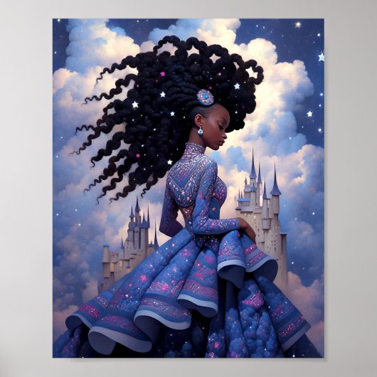 Poster Black Princess Imaginaire Art (Devant)