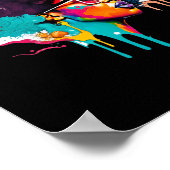 Poster Black Queen Afro Melanin Driving Art Lover Amériqu (Coin)