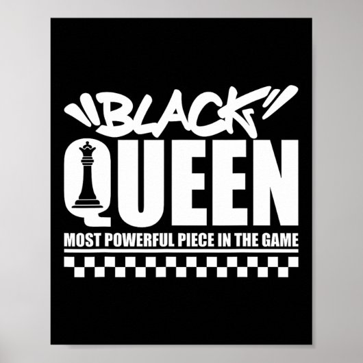 Poster Black Queen Les échecs les plus puissants Africain (Devant)
