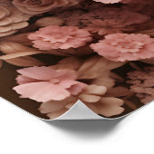 Poster Black Queen Melanin Femmes Fleur florale 3D Afro (Coin)