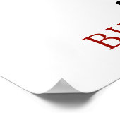 Poster Black Red Birthday Party Custom 18x24 Photo (Coin)