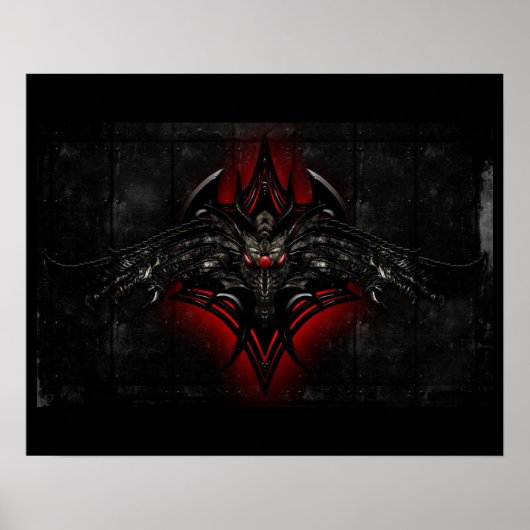Poster Black & Red Dragon (Devant)