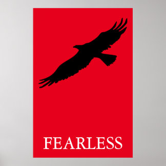 Poster Black & Red Pop Art Leader sans peur Aigle