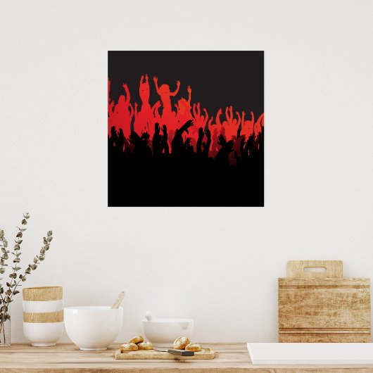 Poster Black Red Rave Dance (Cuisine)