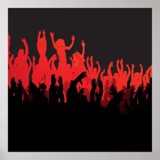 Poster Black Red Rave Dance (Devant)