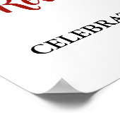 Poster Black Red Retirement Party Personnalisé 18x24 (Coin)