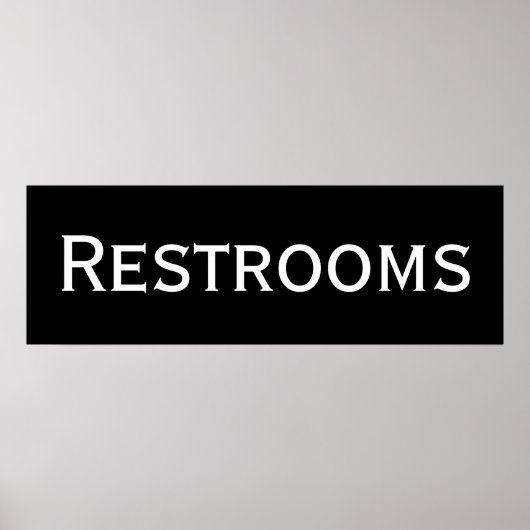 Poster Black Restrooms Wall Art Imprimer (Devant)