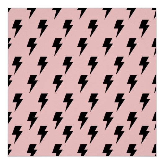 Poster Black Rose Lightning Y2K Indie Bold Décor mural (Devant)