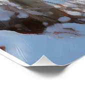 Poster Black Russian Terrier Laisser neiger Noël (Coin)