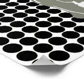 Poster Black Safari point avec Pop Art Elephant (Coin)