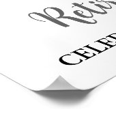 Poster Black Silver Retraite Party Custom 18x24 (Coin)