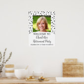 Poster Black Silver Retraite Party Custom 18x24 (Cuisine)