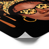 Poster Black Smart Enseignant Noir Histoire Mois Chemise (Coin)