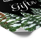 Poster Black Snowy Bois & Cartes de Forêt Mariage Cadeaux (Coin)