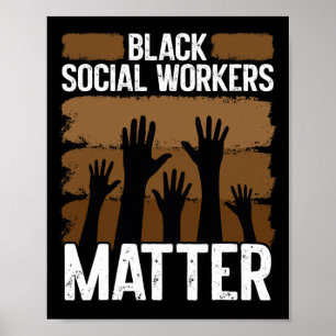 Poster Black Social Worker Afrique-Amérique Noire