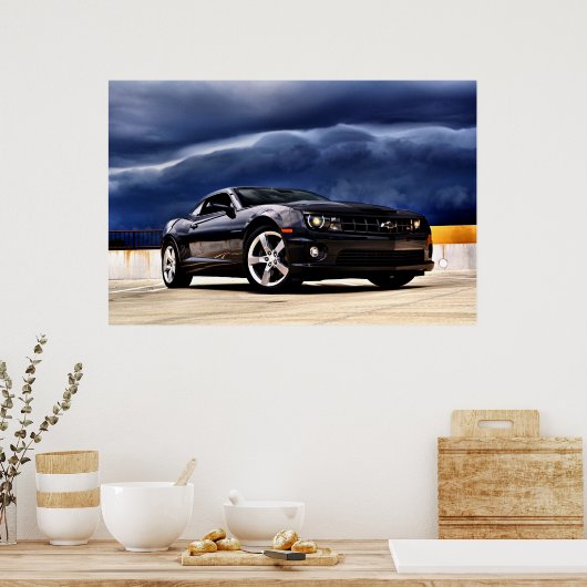Poster Black SS Camaro (Cuisine)