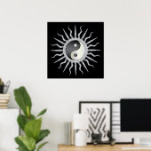 Poster Black Starburst Yin Yang (Bureau à domicile)