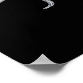 Poster Black Starburst Yin Yang (Coin)