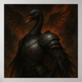 Poster Black Swan Knight – Dark Fantasy Warrior (Devant)