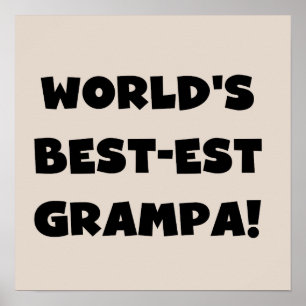 Poster Black Text Les meilleurs t-shirts Grampa du monde