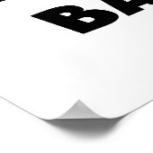 Poster Black Text Meilleurs T-shirts et cadeaux Baba (Coin)