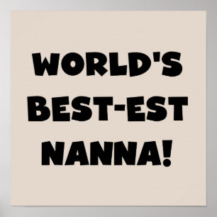 Poster Black Text Meilleurs T-shirts et cadeaux Nanna