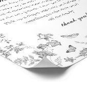 Poster Black Toile De Jouy Diaper Thoughts Baby Shower (Coin)