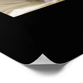 Poster Black Trendy Collage 4 Photos Modern Heart Wedding (Coin)