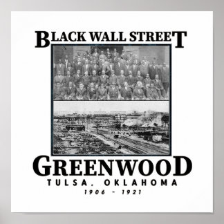 Poster Black Wall Street Tulsa Massacre Histoire Pride