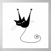 Poster Black Whimsy Kitty 1 (Devant)