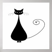 Poster Black Whimsy Kitty 4 (Devant)