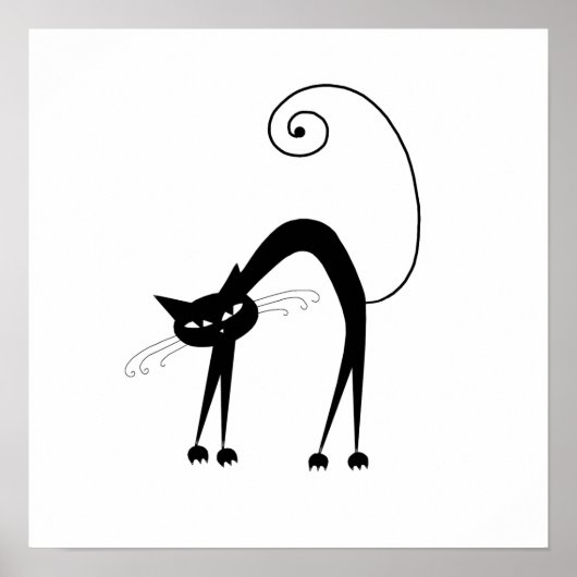 Poster Black Whimsy Kitty 9 (Devant)