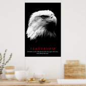 Poster Black White American Eagle Leadership Motivationne (Cuisine)