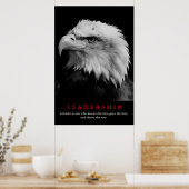 Poster Black White American Eagle Leadership Motivationne (Cuisine)