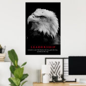 Poster Black White American Eagle Leadership Motivationne (Bureau à domicile)