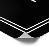 Poster Black White Anniversaire Bienvenue (Coin)