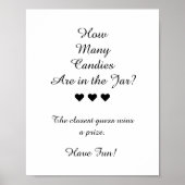 Poster Black & White Combien De Candies Sont Dans Le Jeu  (Devant)