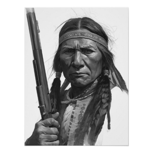 Poster Black & White Geronimo (Devant)